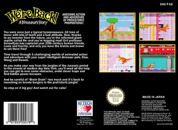 We're Back! - A Dinosaur's Story (Europe) box cover back